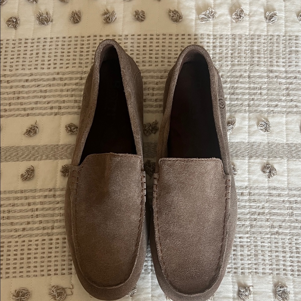 Born Men's Brown Suede Slip-On Loafers